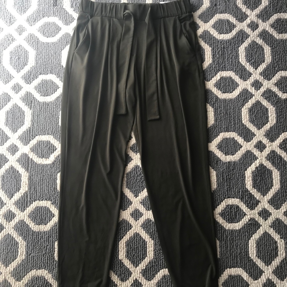 Express MidRise Ankle Pants (Olive Green)